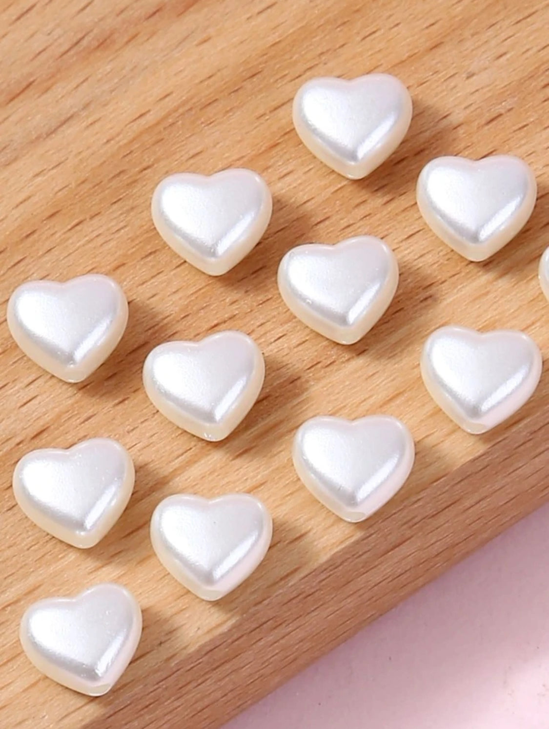 Heart Shaped Beads 100 pcs