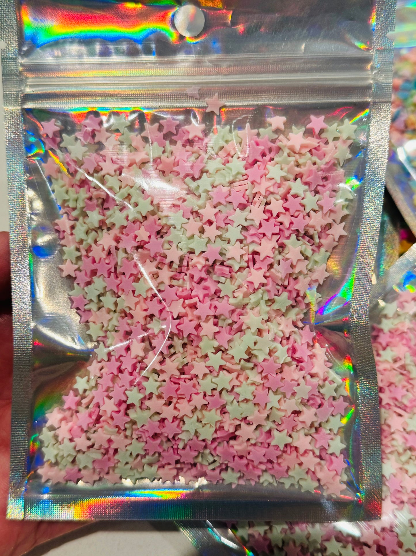 50g Polymer Clay Bag Stars Pastels