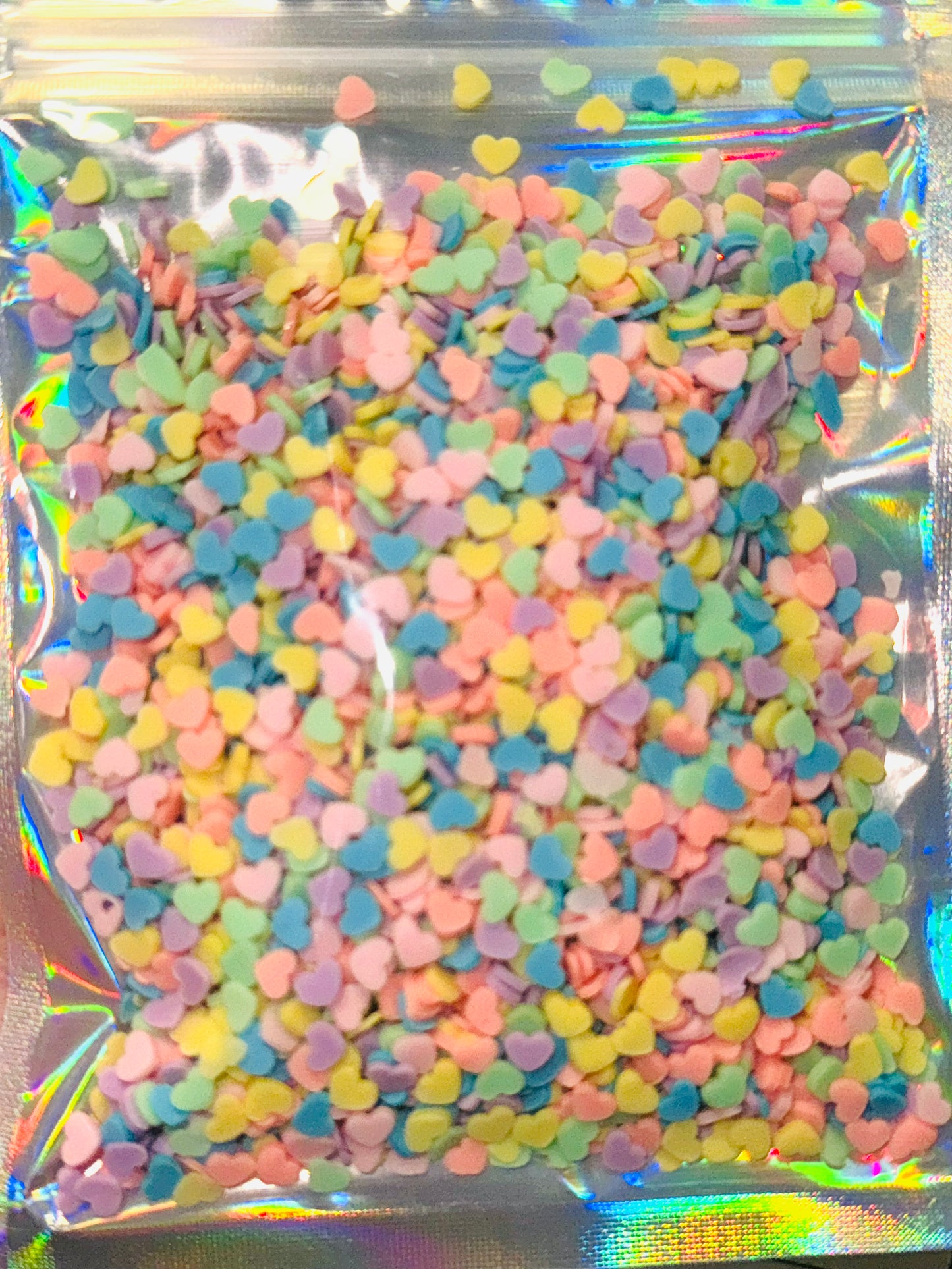 50g Polymer Clay Bag  Pastel Hearts