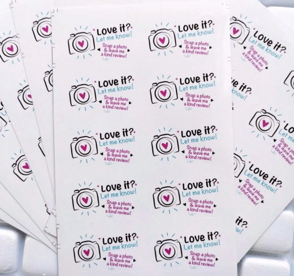 Stickers-Love it? Let me know social media sticker sheets