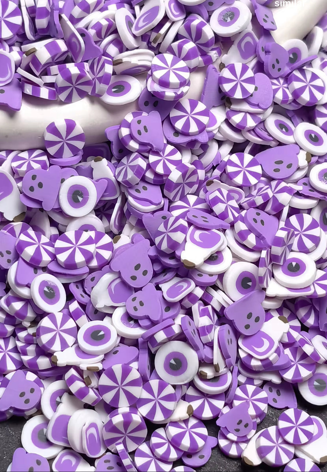 Purple spooky cute clay