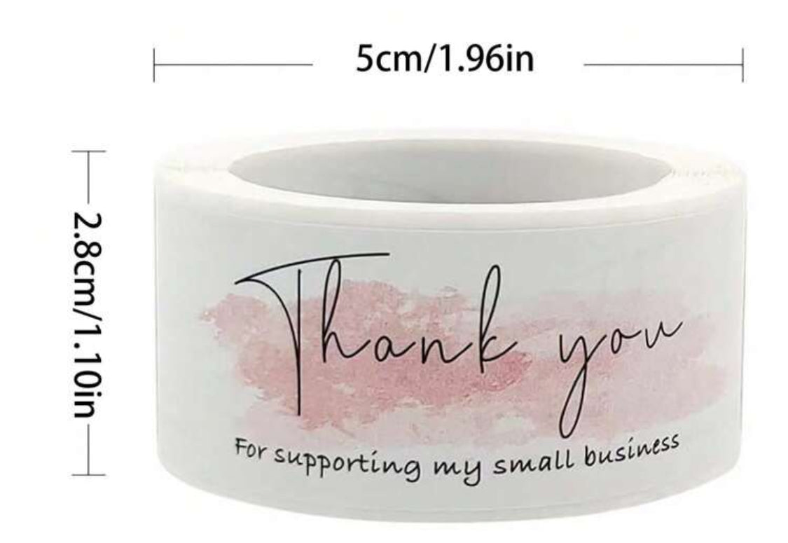 Stickers - Small thank you rectangular (Copy)