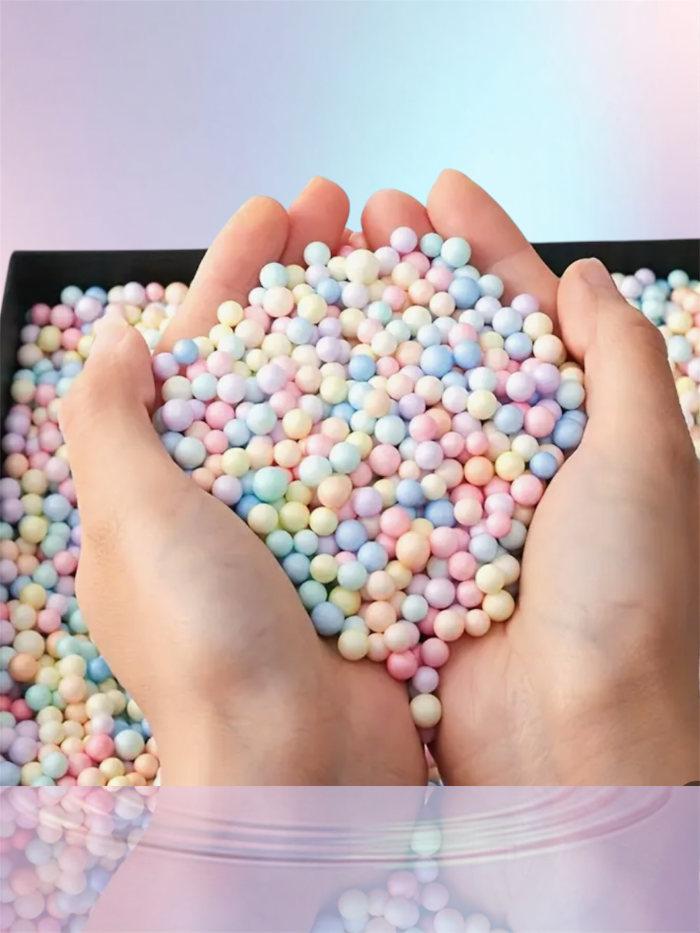 30g Large bag  Pastel  Macaron Foam  6-8 mm