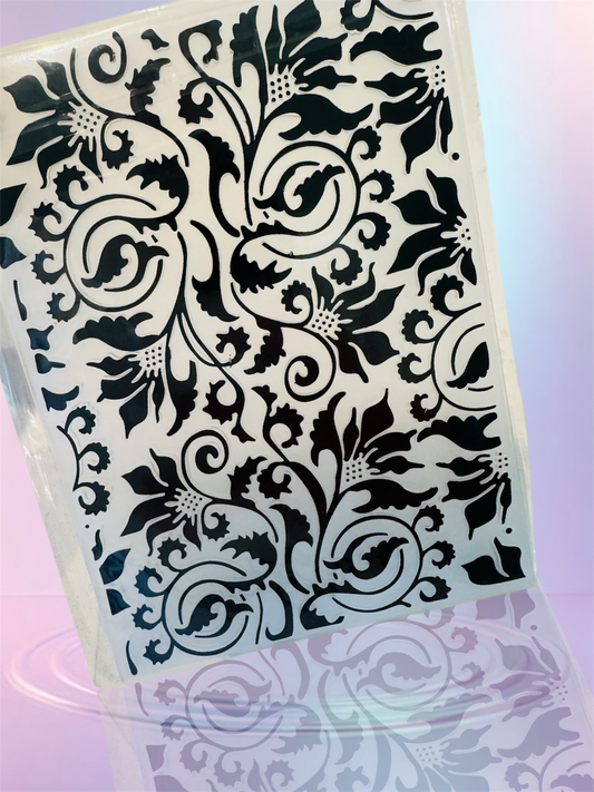 Folder design flower embossing