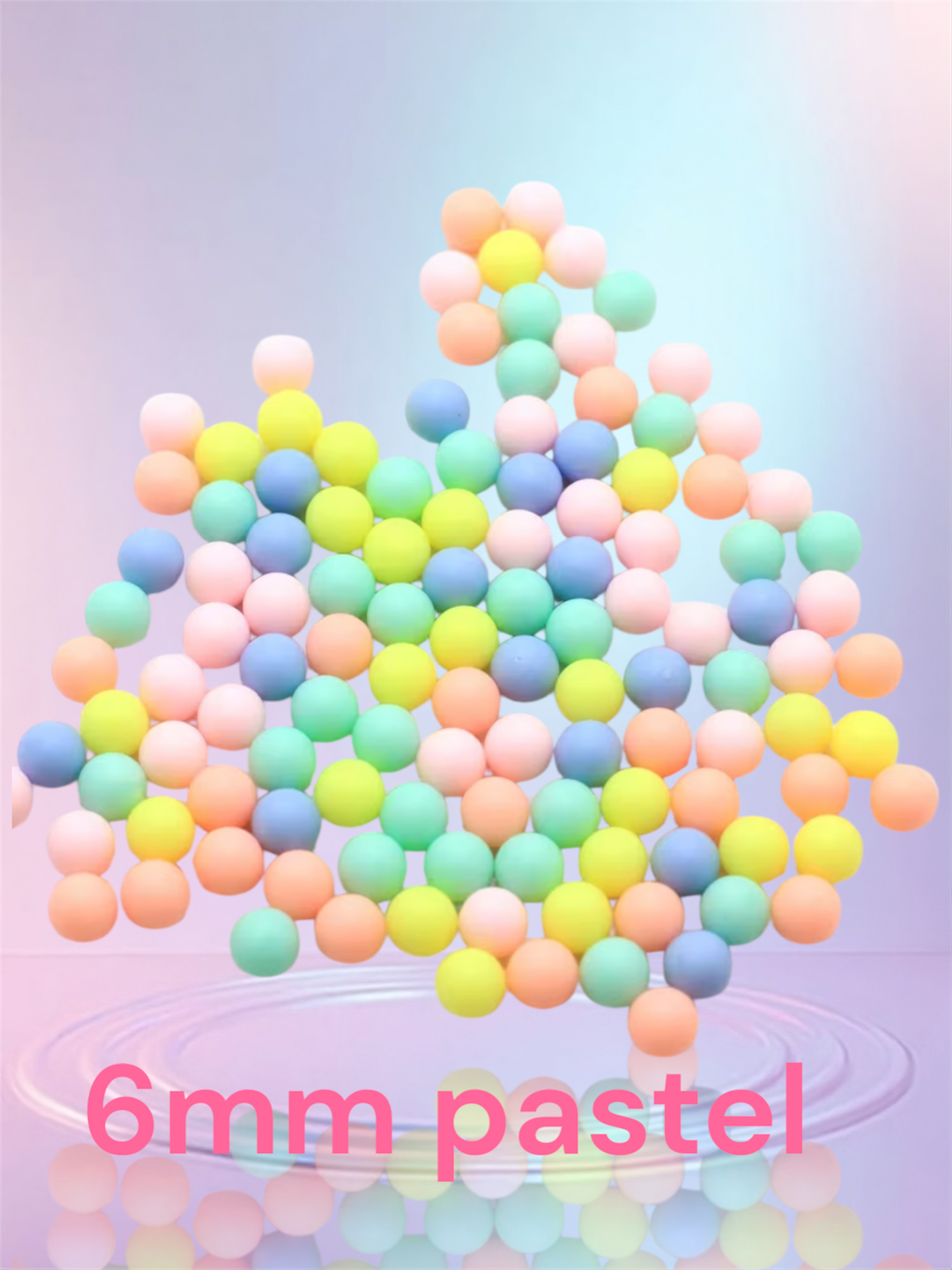 6mm pastel Plastic  Macaroons