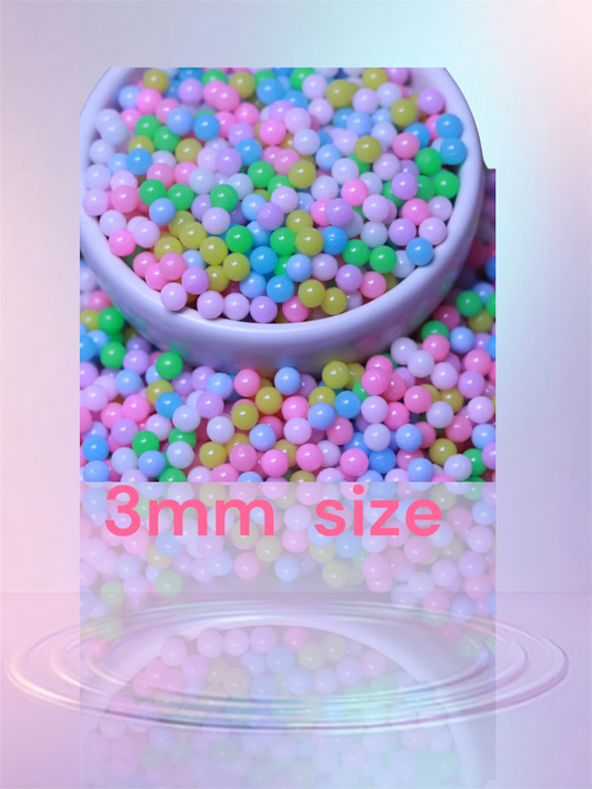 50g 3mm Medium Plastic Pastels Macaroons