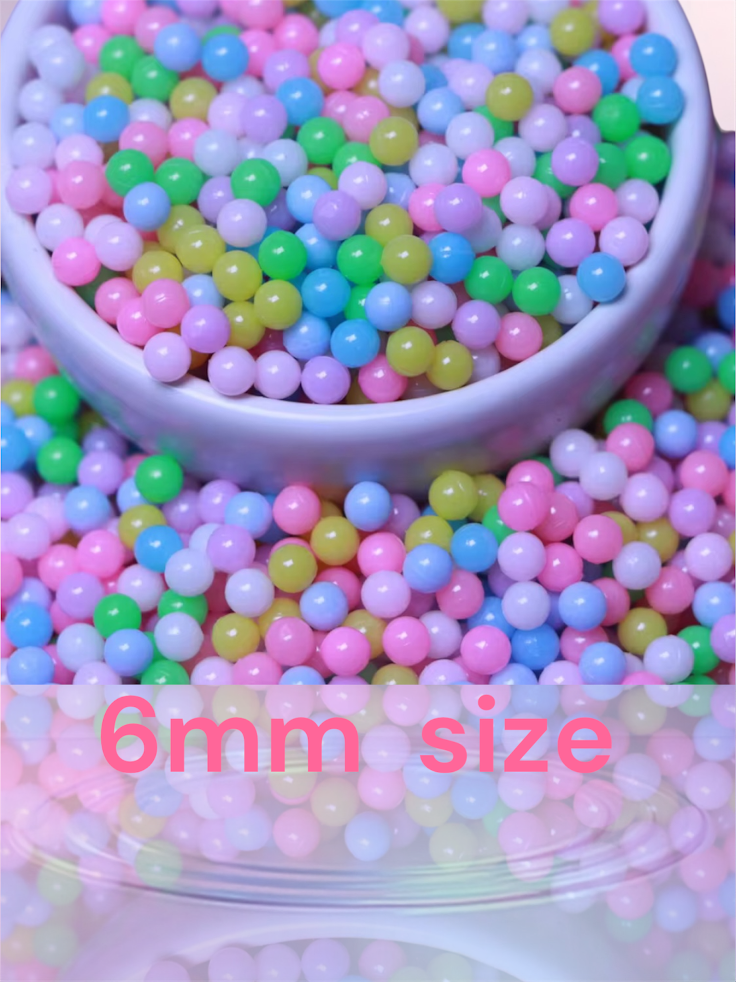 50g 6mm Larger Plastic Pastels Macaroons