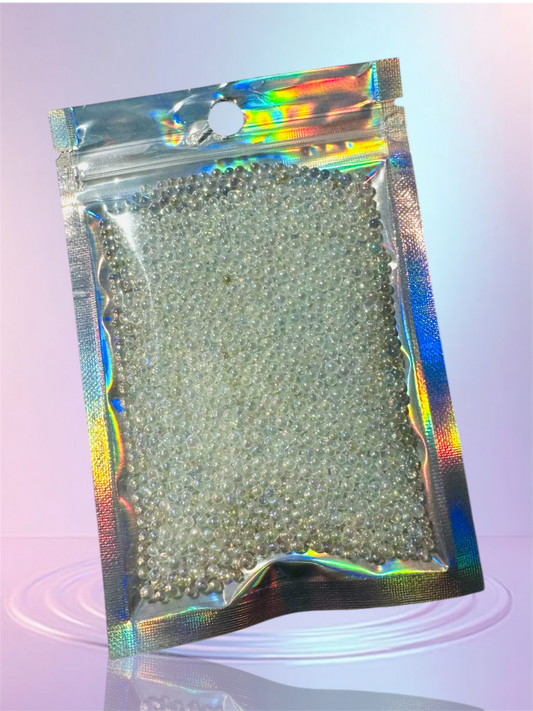 50g Caviar edition glass beads water transparent