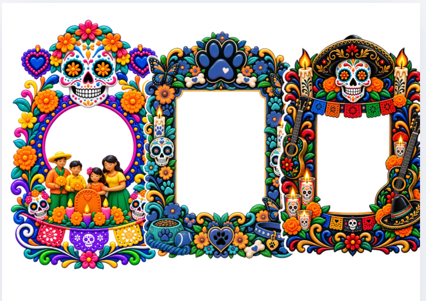 *7 Dia de muertos inspired PNG's 2026 edition. DIGITAL