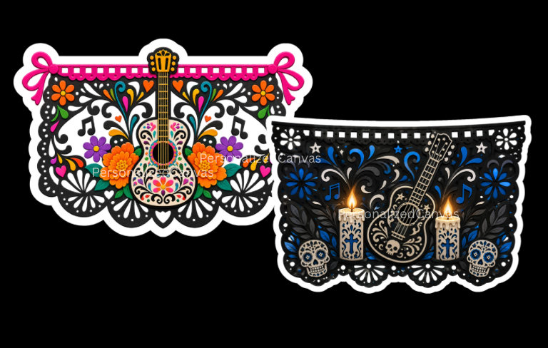 *6 & 1 FREE with  white Offsets   Dia de muertos inspired PNG's 2026 edition.