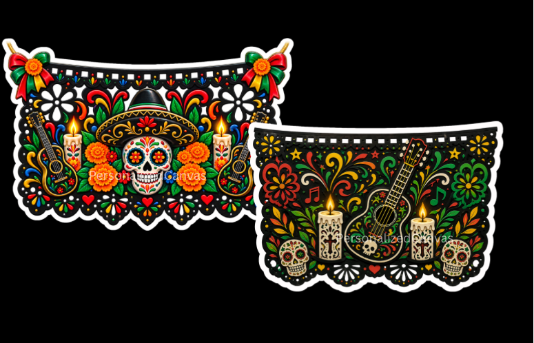 *6 & 1 FREE with  white Offsets   Dia de muertos inspired PNG's 2026 edition.