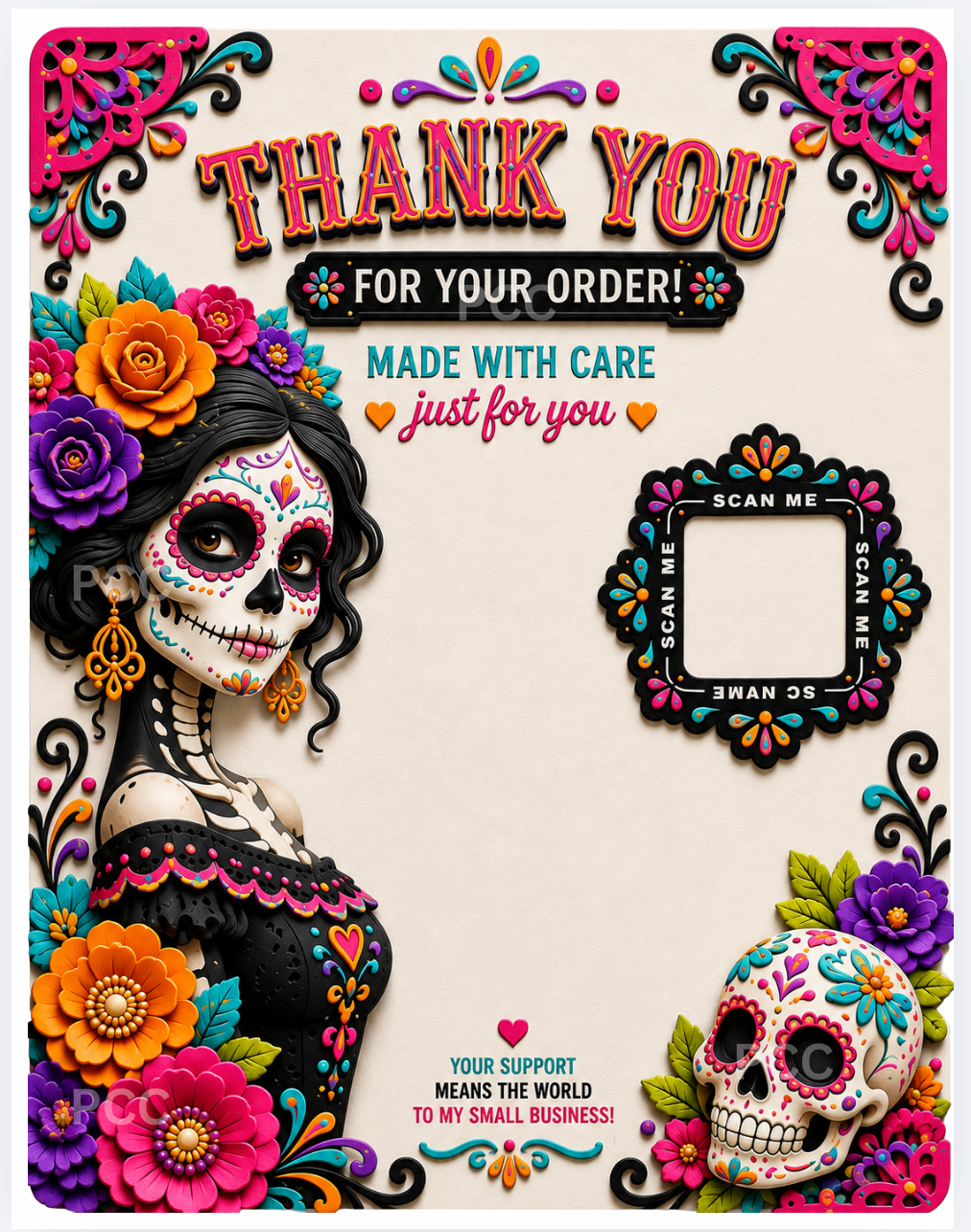 4 Packing Inserts   Dia de muertos inspired PNG's 2026 edition.