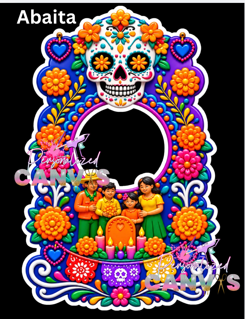 *  DIa de Muertos Glass  Candles