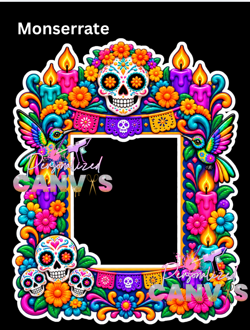 *  DIa de Muertos Glass  Candles
