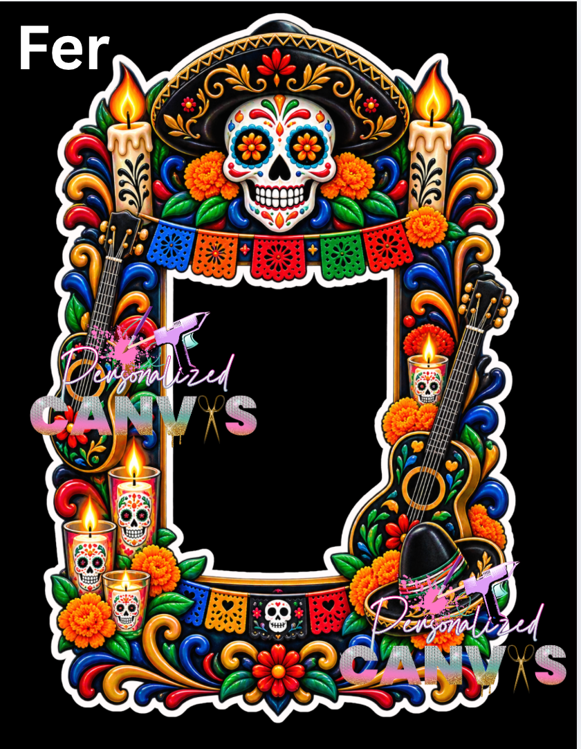 *  DIa de Muertos Glass  Candles