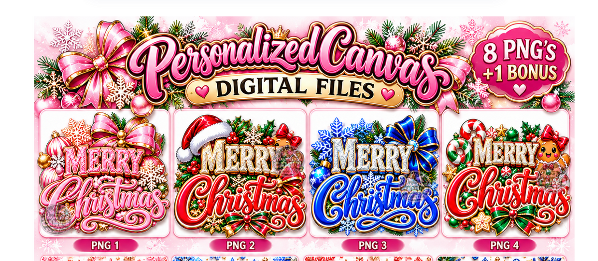8 Holiday  PNG’s print&cut